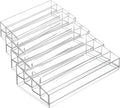 iDesign Tiered Cosmetics & Nail Polish Organizer, The Clarity Collection – 12.75 IN X 6.5IN X 3.75 IN, Clear (Pack of 4)