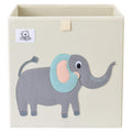 Foldable Animal Cube Storage Bins Fabric Toy Box/Chest/Organizer for Toddler/Kids Nursery, Playroom, 13 inch (Cute Elephant)