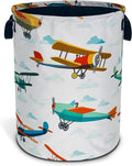 Funny Plane Laundry Basket Foldable Oxford Cloth Tote Bag Laundry Hamper Clothes Storage Bucket Organizer For Bathroom/Laundry Storage/Bedroom Storage Basket 18.9x16.5 Inch