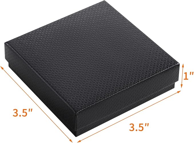 GEFTOL Jewelry Gift Boxes 96 Pack 3.5x3.5x1 Inch Cardboard Jewelry Boxes,Small Gift Boxes for Jewelry Earrings Necklaces Handmade Bangles Bracelets(Black)