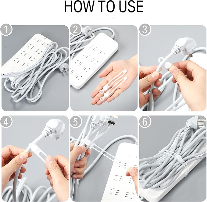 Nuanchu 40 Pcs Silicone Cable Ties Reusable Holder Adjustable Straps Multipurpose Charging Cable Organizer for Fastening Charging Cords Wires(4.17 Inch,Translucent)