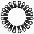 COOK WITH COLOR Bag Clips with Magnet- Food, Chip, Bag Clips for Food Storage with Airtight Seal Grip for Bread, Snack and Food Bags (Black, Pack of 20)