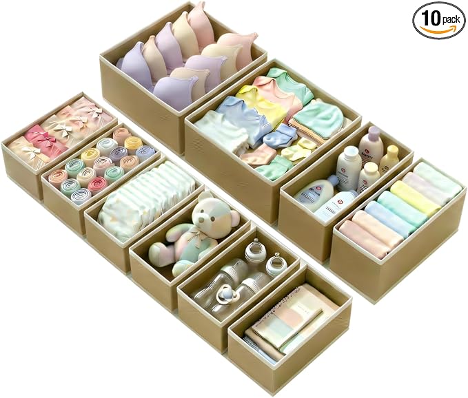 Drawer Organizer Set (10, Khaki)