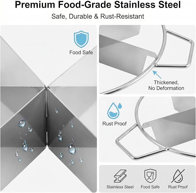 CTESNE【Non Stick Cake Cutter】6-Piece Stainless Steel Cake Cutter, Pie Cutter with Side Handles, Cake Slicer for Even Slices,Kitchen Baking Tool (11" Diameter)