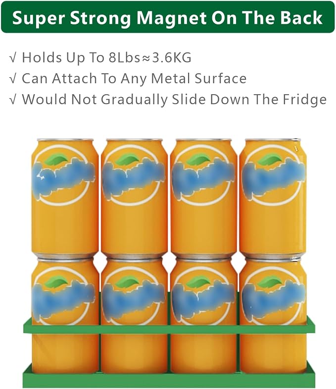 Magnetic Spice Rack For Refrigerator Magnetic Fridge Shelf For Kitchen Spice Organizer Magnetic Shelf For Fridge Space Saving Green 4 Pack With Magnetic Paper Towel Holder