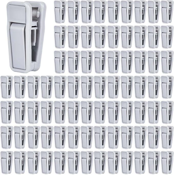 KISEER 80 Pcs Plastic Baby Hanger Clips Slim-line Finger Clips Set for Clothes Hanger Velvet Hanger (Grey)
