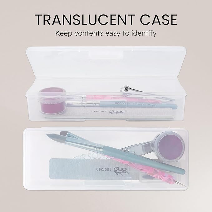 Beauticom Personal Box Storage Case for Professional Manicurist Nails Pedicure (Large Size) (1 Piece, FROSTED)
