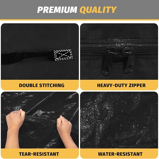 Mattress Bags for Moving and Storage, BETU Twin Mattress Protector Waterproof Mattress Cover with 8 Heavy Duty Handles and Zipper Extra Thick Moving Supplies for Dorm Bed (2 Pack:77x42x13.5 Black)