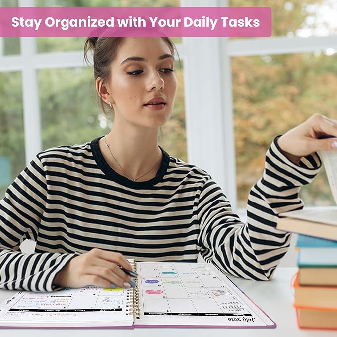 Planner 2026-2027, Hardcover Monthly and Weekly Academic Planner July 2026 - June 2027, Teacher and Student Calendar Agenda Book with Tabs, A4 (8.5" x 11"), Ideal for School and Office, Dreamscape Hills