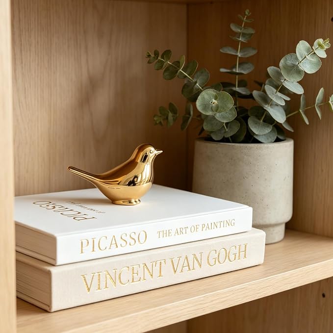 Small Faux Books（9.8' X 7'）- Set of 2 Linen Decorative Books for Coffee Table, Bookshelf or Mantle Decor - Hidden Storage Box for Remote, Photo & Tickets - Elegant Neutral Design Fits Any Home Decor