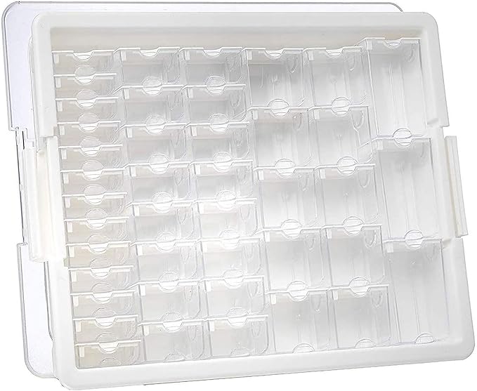 Bead Storage Solutions 45 Piece Assorted Craft Supplies Organizer and Elizabeth Ward 82 Piece Tiny Craft Supplies Organizer, Clear