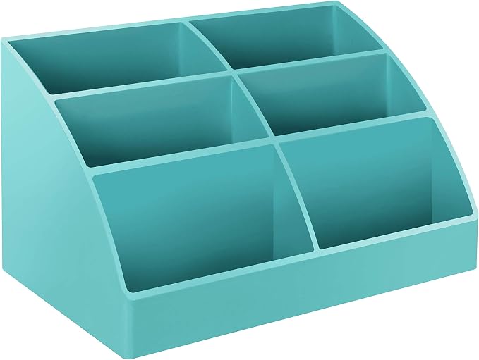 Acrimet Desktop Organizer - Easy Organizer Caddy Holder for Office, Home and School use (Plastic) (Solid Green Color) | 960.6 Tilt Design, Scrunch Holder & Stationery Accessories