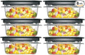 Rubber maid Premier, 1.25 Cup Premier Flex & Seal Food Storage Set, 6 Tritan Containers, 6 Grey Flex and Seal Lids, 12 Piece Bundle Set Bundle