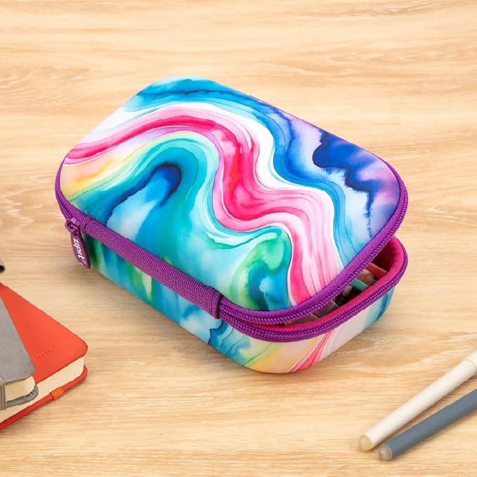 ZIPIT Aesthetic Pencil Box for Girls, Cute Pencil Case for School, Large Capacity Stationery Organizer Box
