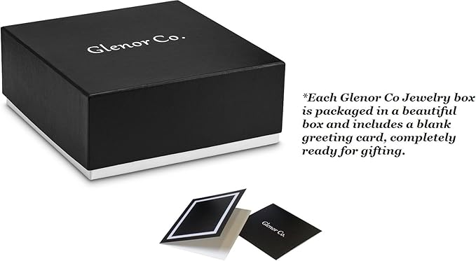 Glenor Co Ring Organizer Box - 108 Slot Classic Jewelry Display Holder - 2 Storage Trays with Modern Buckle Closure, Large Mirror - Holds Rings and Cufflinks - PU Leather Case - Black