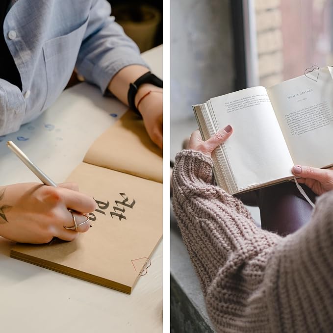 50 Pcs Cute Paper Clips Suitable for Children Ladies Wedding Decoration Document Notes Organization Office Supplies Heart Paper Clips (Gold)