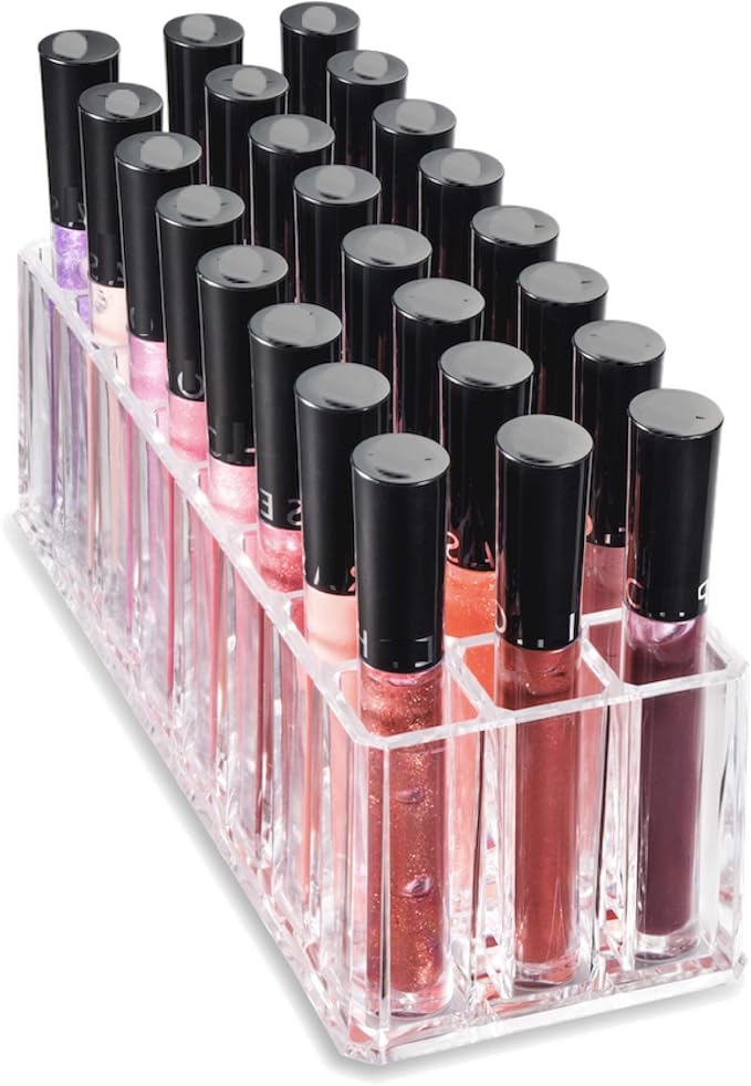 byAlegory Acrylic Lip Gloss Makeup Organizer | 24 Spaces