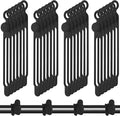 Nuanchu 40 Pcs Silicone Cable Ties Reusable Holder Adjustable Straps Multipurpose Charging Cable Organizer for Fastening Charging Cords Wires(4.17 Inch,Black)