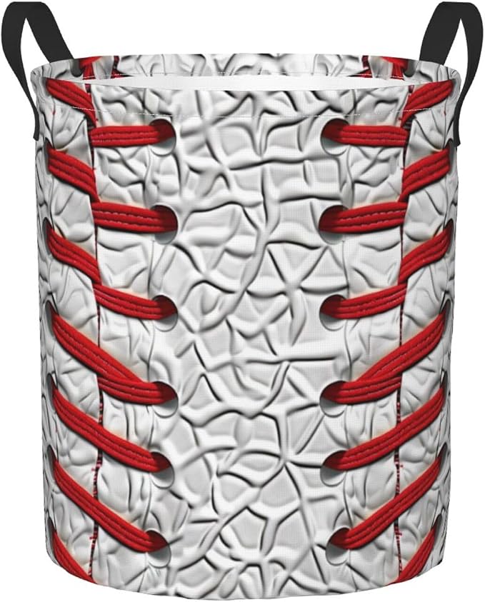Baseball 1 Laundry Basket,Laundry Hamper,Collapsible Storage Bin, Oxford Fabric Clothes Baskets,Nursery Hamper For Home,Office,Dorm,Gift Basket