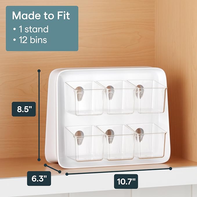YouCopia TeaStand 120 Tea Bag Organizer, Cabinet to Counter Tea Bag Caddy