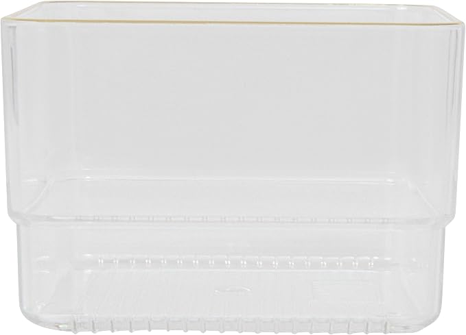 Martha Stewart Kerry Plastic Stackable Office Desk Drawer Organizers, 3" x 3", 12 Pack, with Gold Trim