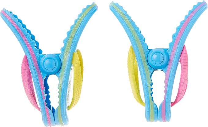 O2COOL BocaClips Beach Towel Clips for Chairs Patio & Pool Flip Flop 2pk | Yes