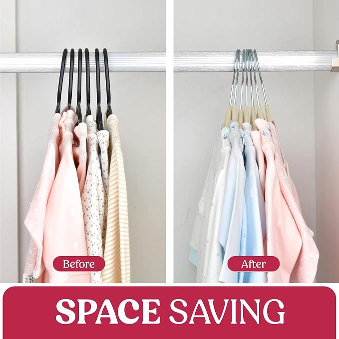 LDC Ivory Velvet Hangers 100 Pack - Premium Non-Slip Clothes Coat Pants Felt Hanger for Closet - Heavy Duty Space Saving 360° Swivel Hook Hangars – Ivory