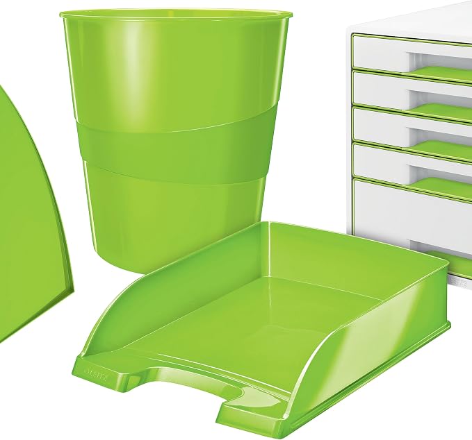 Leitz Wow 52263054 Letter Tray Set of 5 Green