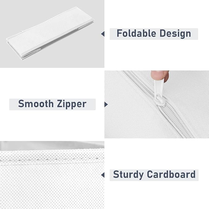 DIMJ Drawer Organizer Clothes - 20 Pack Closet Drawer Organizer Bins for Baby Clothes Storage, Fabric Dresser Organizer for Nursery Bedroom, Foldable Small Drawer Dividers for Underwear Socks