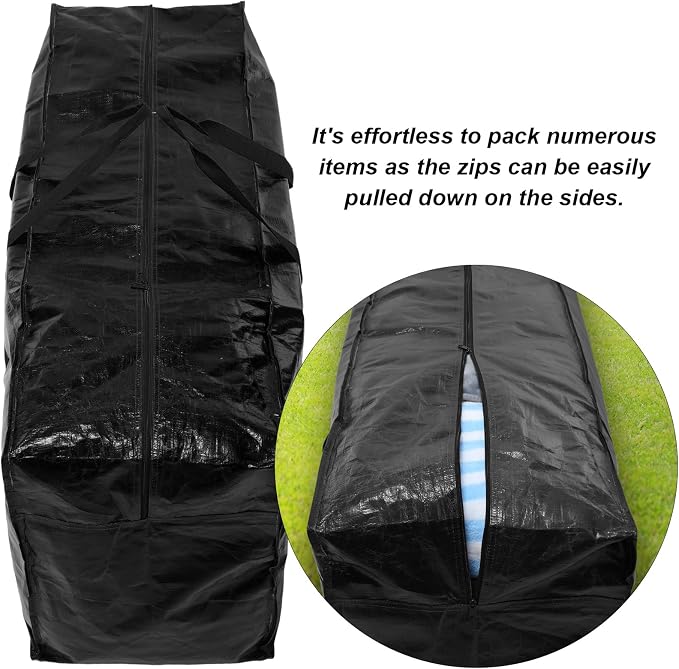 Windyun 4 Pack 57 Gallon Extra Large Moving Bags XXL Heavy Duty Storage Bag with Strong Zipper Handle Jumbo Big Tote Box Foldable for College Dorm Travel Clothes Duffle Blanket Pillow(Black)