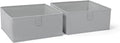 RiverRidge Kids 2pc Folding Storage Bins Set - 10.5” Bin Organizers with Handles - Gray Closet Organizers & Storage for Toys, Games, Shoes - Foldable Cube Storage Organizer Bins for Playroom, Nursery