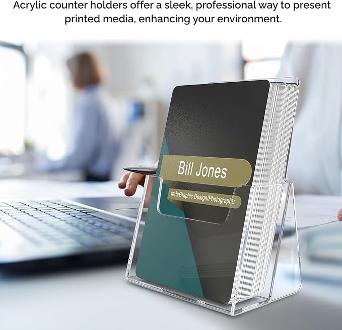 Marketing Holders Vertical Business Card Holder Single Slot Space Saver Premium Security Code Counter