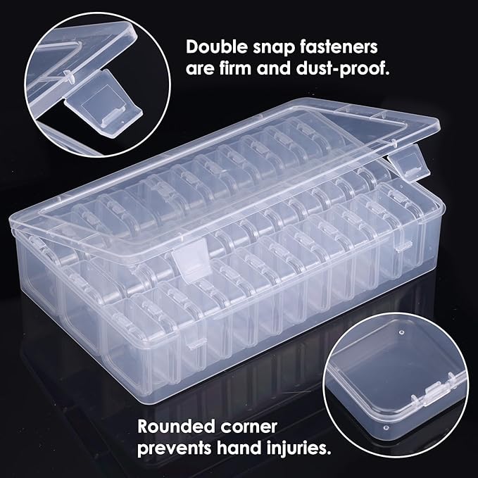 Bead Organizer Box 108 Pcs Plastic Storage Containers for Craft Jewelry