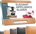 Ibyx Elegant Appliance Slider - Sliding Tray for Coffee Maker & Heavy Kitchen Appliances, Easy Slide, Made of Premium Bamboo, Space-Saving Kitchen Organizer, 40 lb Capacity, Natural - 13 x 10.5 Inch