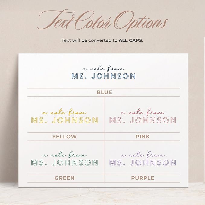 Curio Press Personalized Notepad 50 or 100 Sheets, Custom Stationery Note Pad 3 Sizes - Custom Lined/Unlined Teacher Gifts Appreciation with Name Teacher Stationery For Women and Men - Take Note Pad