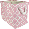 DII Polyester Container with Handles, Lattice Storage Bin, Medium, Rose