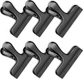ANZNKU 6 Pack Black Chip Clips Bag Clips for Food Snack Kitchen Storage | Heavy Duty, Stainless Steel, Air Tight Seal, Durable Metal Clamps for Refrigerator Home Office, Use for Bread Coffee Paper