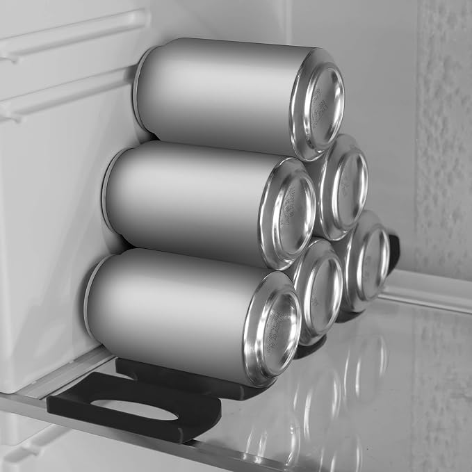 kwmobile Bottle Stacking Mat - Refrigerator Organizer to Stack Bottles, Cans, Beer, Soda - Non-Slip Holder Rack