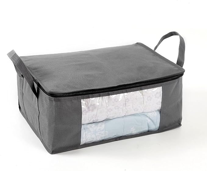 Storage Bins Storage Bags Closet Organizers Sweater Storage Clothes Storage Containers, 3pc Pack, Gray (G01)