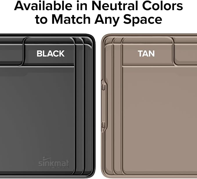 WeatherTech SinkMat – Waterproof Under Sink Liner Mat for Kitchen Bathroom – 34” x 22” Inches - Durable, Flexible Tray – Home undersink Organizer Must Haves, Tan
