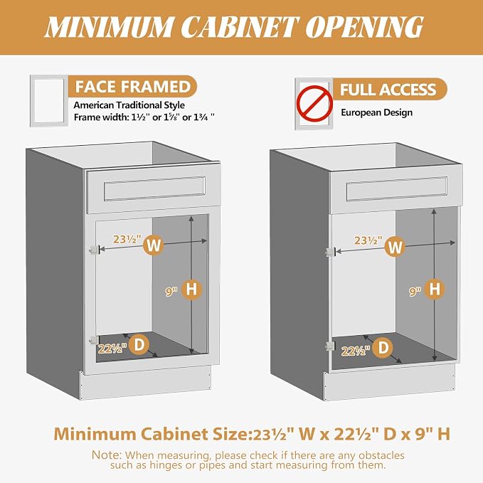 Pull Out Cabinet Organizer, Slide Out Wood Drawer, Pull Out Drawers for Cabinets, 8" High Pull Out Shelf for Kitchen Cabinet Pantry, 22½" W×21" D