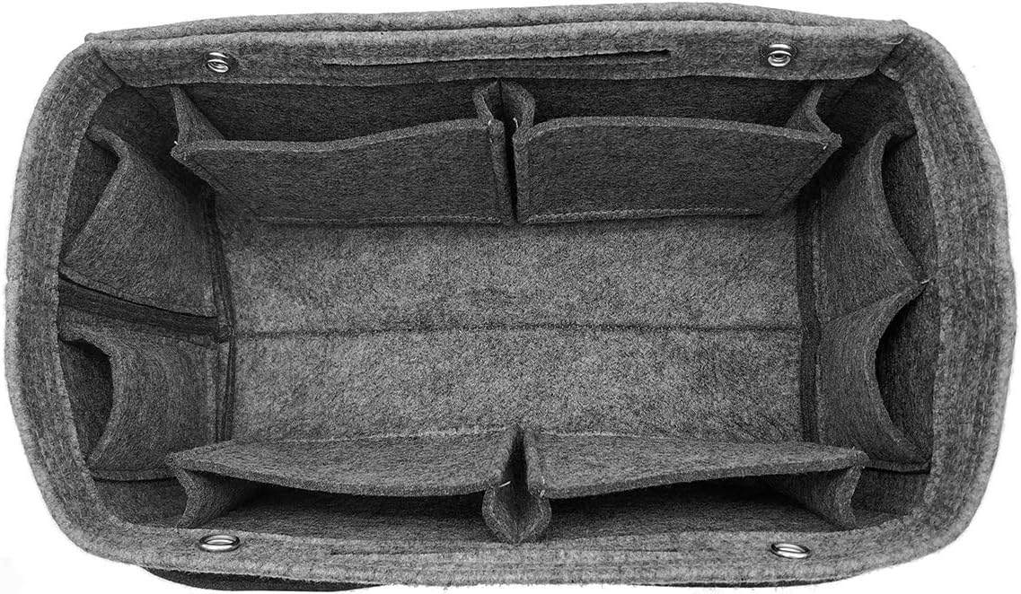 LEXSION Felt Purse Organizer Insert Multi Pocket Bag Organizer Shaper | zipper bag, tote shaper, multi pocket bag, handbag shaper, various sizes