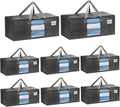 VENO 8 Pack Heavy Duty Moving Bags, Packing Bags with Clear Window, Alternative to Moving Boxes, Storage Bins for Clothes, Blankets, Comforters, College Dorm Essentials (Gray, 8 Pack)