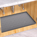 Sdpeia Under Sink Mat 28"×22" Waterproof Silicone Cabinet Liner & Sink Protector for Kitchen & Bathroom, Multi-Purpose Organizers Tray for Pets, Laundry, Cat Litter Mat,Gray