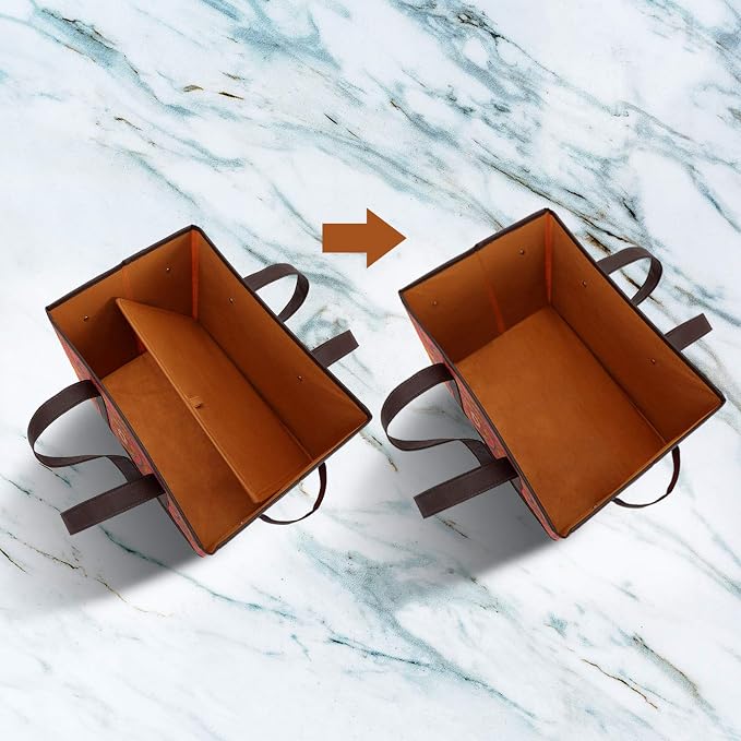 Foraineam Reusable Grocery Bags Set Durable Heavy Duty Tote Bag Collapsible Grocery Shopping Box Bag with Reinforced Bottom
