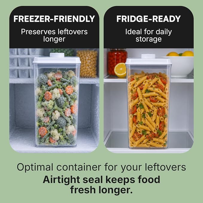 Bop Top Airtight Food Storage Containers with Lid 13.5 Cups / 108 oz | Kitchen Canister Sets | Air Tight Pantry Container | Pop Top Dry Food Storage Containers for Snacks, Sugar, Flour, Baking, Pasta