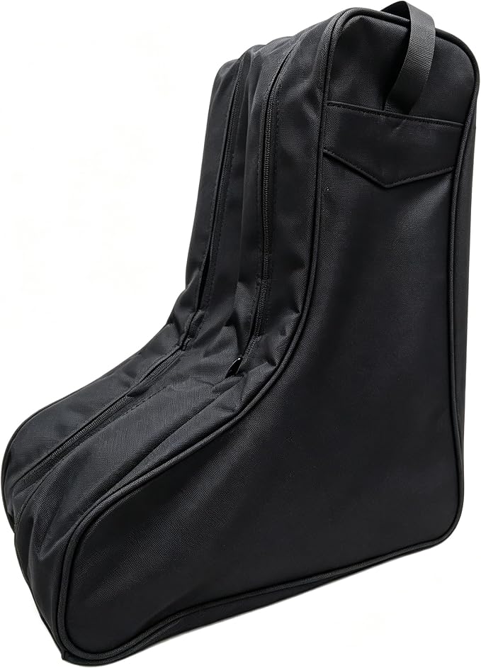 Cowboy Boot Travel Bag - Heavy Duty 600D Oxford Cloth Dust-Proof Storage Pouch with Dual Compartment - Equestrian and Tall Western Shoe Bags for Men and Women Rodeos Horse Shows Ranch Gear
