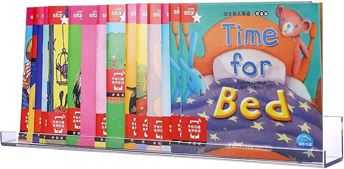 Sooyee 6 Pack Acrylic Shelves - 15 Inch Floating Bookshelf for Kids Room, Picture Ledge Shelves, Funko Pop Toy Storage - Clear
