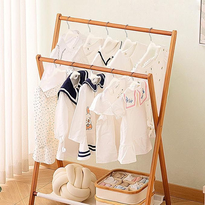 Baby Velvet Hangers, 11 Inches Kids Clothes Hangers, Non-Slip Childrens Hangers for Infant and Toddler 16 Pack Cream