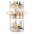 MOKANI 360 Rotating Makeup Organizer for Vanity, 3 Tier Adjustable Perfume Organizer for Dresser, Multi-Function Spinning Cosmetics Skincare Storage for Bedroom, Dresser, Countertop, Clear